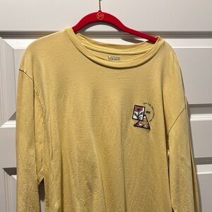 Vans Soft Yellow Graphic Long Sleeve Tee